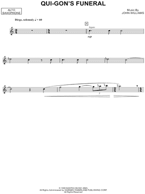 Qui-Gon's Funeral - Alto Sax