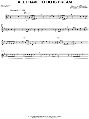 All I Have To Do Is Dream - Trumpet