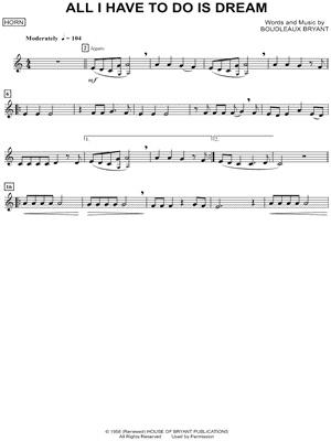 All I Have To Do Is Dream - French Horn
