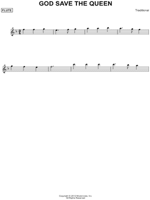 God Save the Queen - Flute