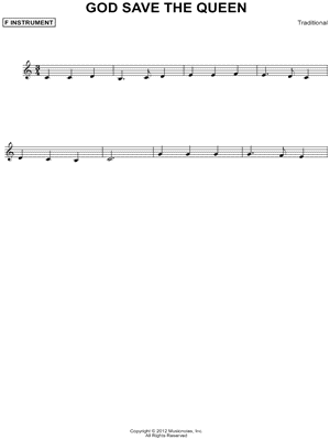 God Save the Queen - F Instrument