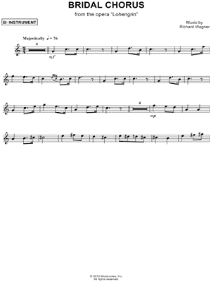 Bridal Chorus - Bb Instrument