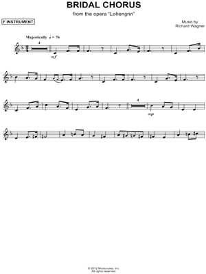 Bridal Chorus - F Instrument