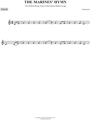 The Marine's Hymn - Violin