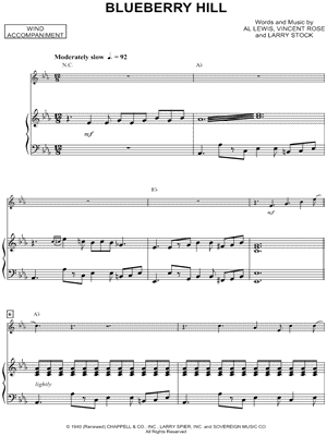 Blueberry Hill - Piano Accompaniment (Winds)