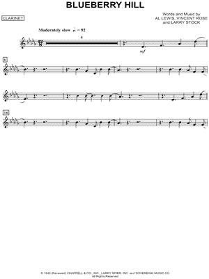 Blueberry Hill - Clarinet
