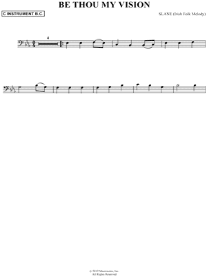 Be Thou My Vision - Bass Clef Instrument