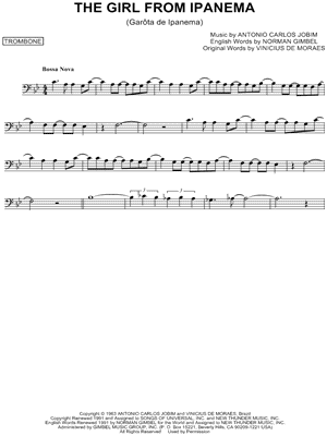 The Girl From Ipanema by Antonio Carlos Jobim - Sheet Music