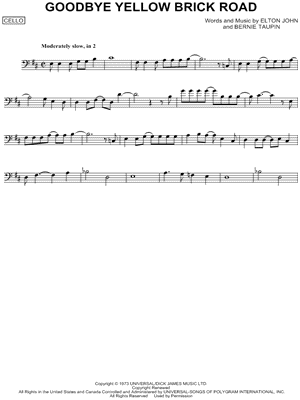 Goodbye Yellow Brick Road by Elton John - Sheet Music
