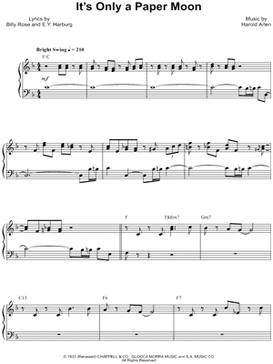 It's Only a Paper Moon