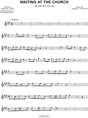 Waiting At the Church - Eb Instrument