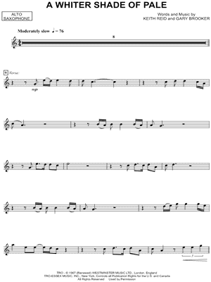 A Whiter Shade of Pale - Alto Sax