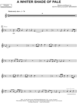 A Whiter Shade of Pale - Tenor Sax