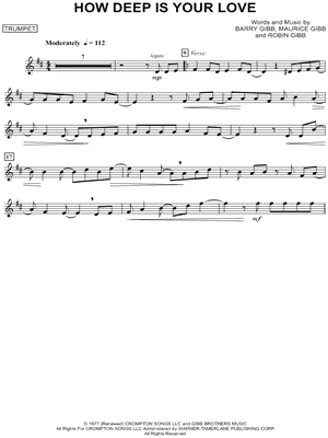 How Deep Is Your Love - Trumpet