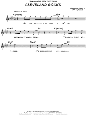 Cleveland Rocks by The Presidents of the United States of America - Sheet Music