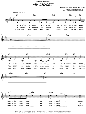 MY GIDGET from Gidget - Sheet Music