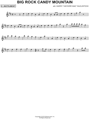 Big Rock Candy Mountain - Eb Instrument
