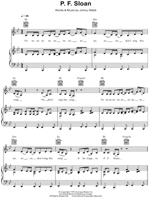 P. F. Sloan by Rumer - Sheet Music
