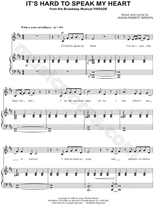 It's Hard To Speak My Heart