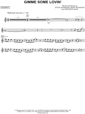 Gimme Some Lovin' - Trumpet