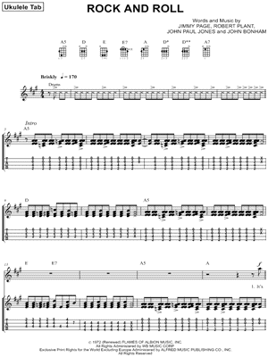 Rock and Roll by Led Zeppelin - Sheet Music