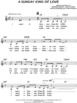 A Sunday Kind of Love