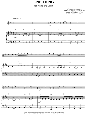 One Thing - Piano Accompaniment (Violin)