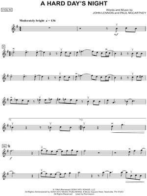 A Hard Day's Night - Violin