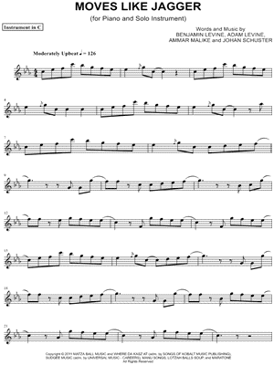 Moves Like Jagger - C Instrument