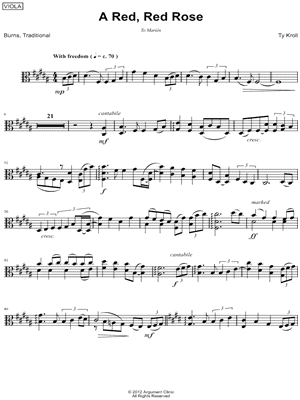 A Red, Red Rose - Viola part