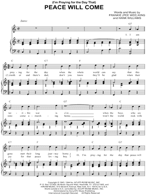 (I'm Praying for the Day That) Peace Will Come