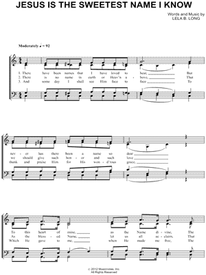 Jesus Is the Sweetest Name I Know