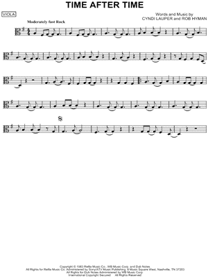 Time After Time by Cyndi Lauper - Sheet Music