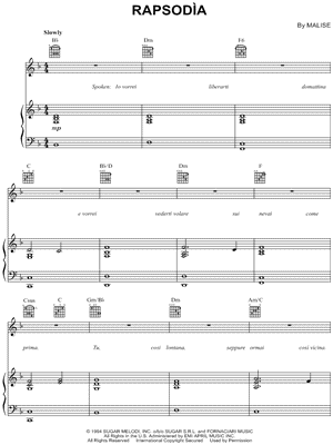 Rapsodia by Andrea Bocelli - Sheet Music