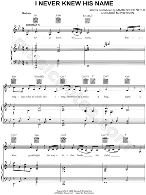 I Never Knew His Name