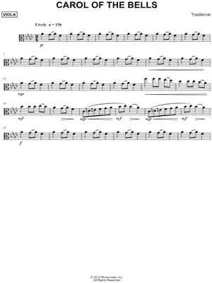 Carol of the Bells - Viola
