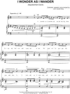 I Wonder As I Wander