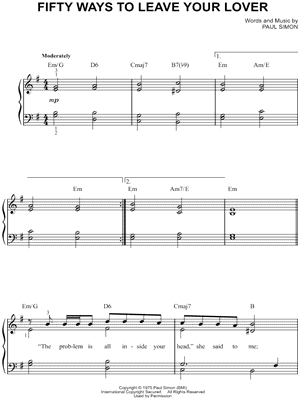 Fifty Ways To Leave Your Lover