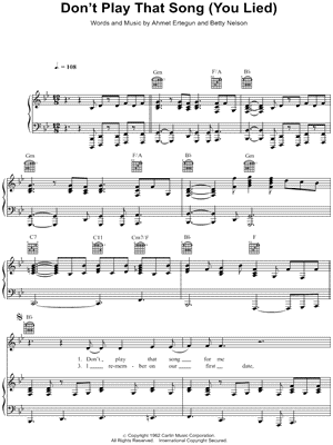 Don't Play That Song (You Lied)