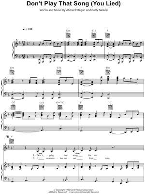 Don't Play That Song (You Lied)