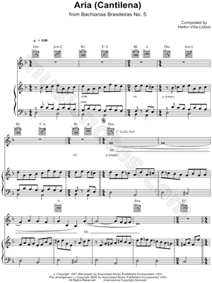 Aria (Cantilena) from Bachianas Brasileiras No. 5