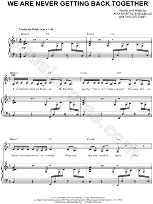 We Are Never Ever Getting Back Together