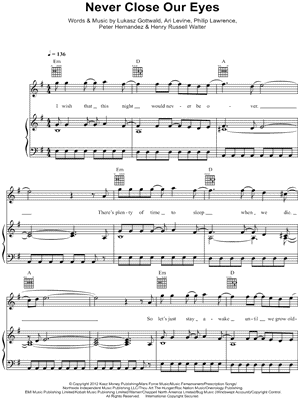 Never Close Our Eyes