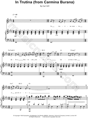 In Trutina, from Carmina Burana