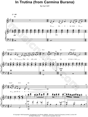 In Trutina, from Carmina Burana