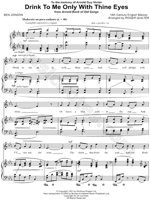 Drink To Me Only With Thine Eyes