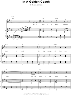 In a Golden Coach by Dickie Valentine - Sheet Music
