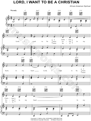 Lord, I Want To Be a Christian