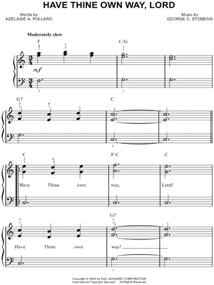 Have Thine Own Way, Lord