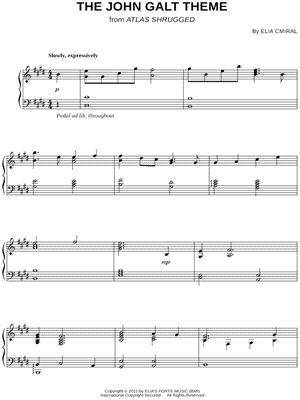 The John Galt Theme from Atlas Shrugged - Sheet Music